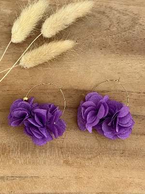 Boucles d’oreilles Tahiti (violet)