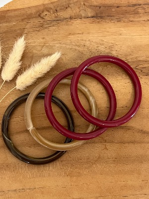 Bracelets joncs Giulia (bordeaux)