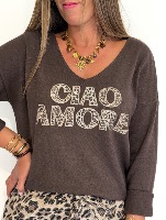 Pull Ciao Amore (chocolat)
