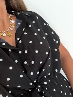 Robe Romane (noire à pois)