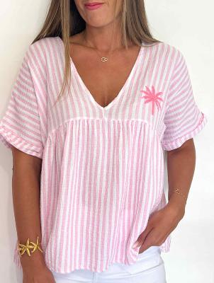 Blouse Célia (rose bébé)