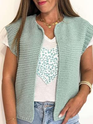 Gilet Maria (vert amande)
