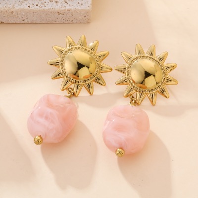 Boucles d’oreilles Emeline (rose)