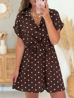 Robe Romane (chocolat à pois)