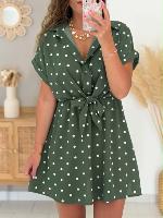 Robe Romane (kaki à pois)