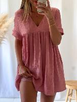 Robe Combi Ophélie (rose)