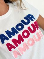 Tee shirt Amour (bleu/rose)