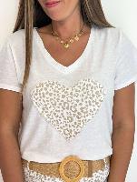 Tee Shirt "coeur" (beige)