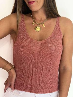 Top Manon (vieux rose)