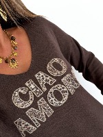 Pull Ciao Amore (chocolat)