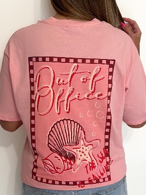 Tee shirt "coquillages" (rose)