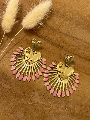 Boucles d’oreilles Gabie (roses)