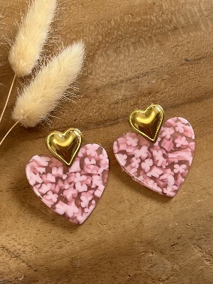 Boucles d’oreilles Calista (rose)