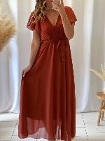 Robe Amelia (terracotta foncé)