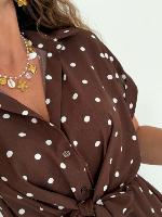 Robe Romane (chocolat à pois)