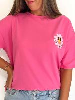 Tee shirt Smiley (rose)