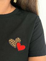 Tee shirt Coeur léo (noir)