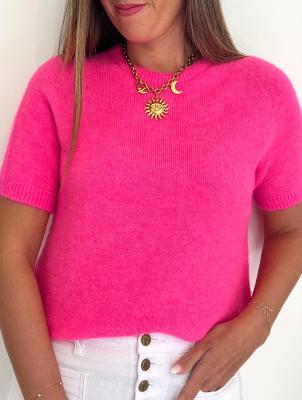 pull vert manches courtes