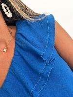  Top One shoulder (bleu roi)