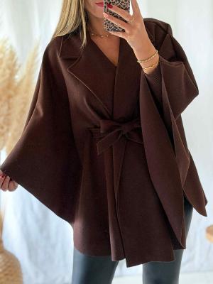 Manteau/cape Estelle (chocolat)