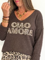 Pull Ciao Amore (chocolat)