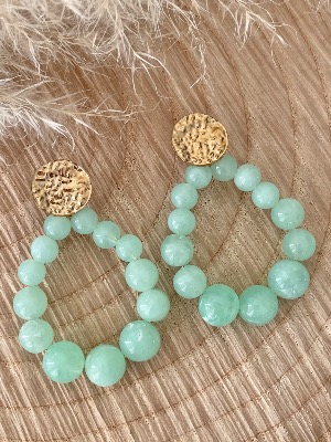 Boucles d’oreilles Lital (vert translucide)