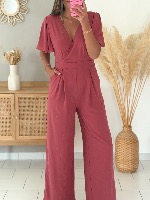 Combi pantalon Clara (vieux rose)