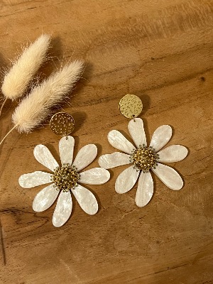 Boucles d’oreilles Eve (blanc)