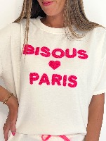 Ensemble "Bisous Paris" (écru)