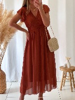 Robe Gabriella (terracota foncé)