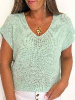 Top Capucine (vert d'eau)
