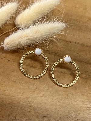 Boucles d’oreilles Darla (blanches)