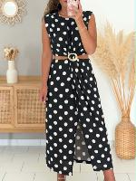 Robe Ornella (noire à pois) 