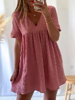 Robe Combi Ophélie (rose)