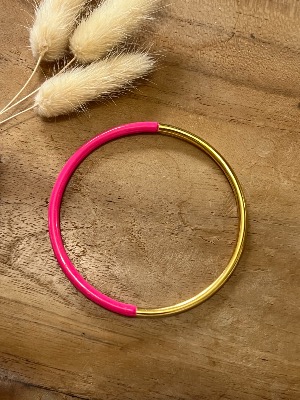 Bracelet Léa (fushia/doré)