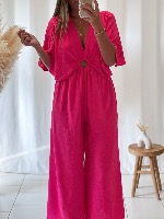 Combi pantalon Léa (fushia)