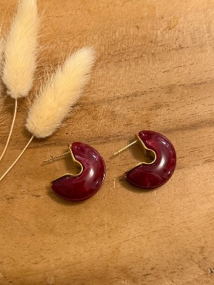 Boucles d’oreilles Baya (bordeaux)