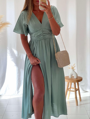 Robe Emeline (vert d’eau)