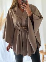 Manteau/cape Estelle (taupe)