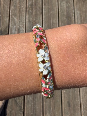 Bracelet Thaïs fushia (épais)