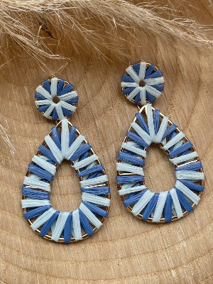 Boucles d’oreilles Gaby (duo bleu)