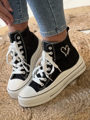 Baskets Heart (noires)