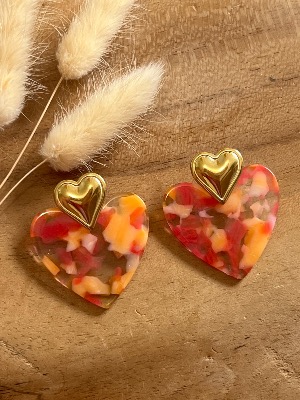 Boucles d’oreilles Calista (corail)
