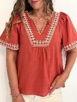 Blouse Salia (terracotta)