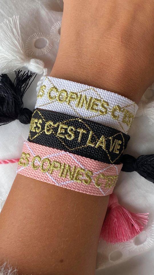 Bracelet inscription Les copines c'est la vie