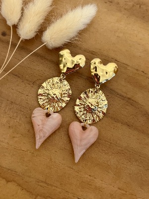 Boucles d’oreilles Abbie (rose)