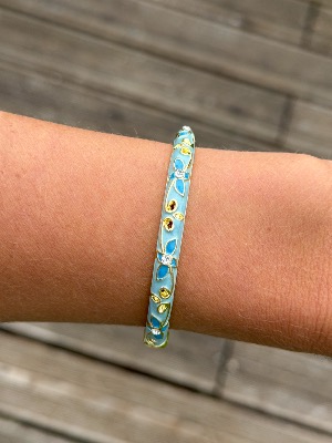 Bracelet fin Lily (bleu)
