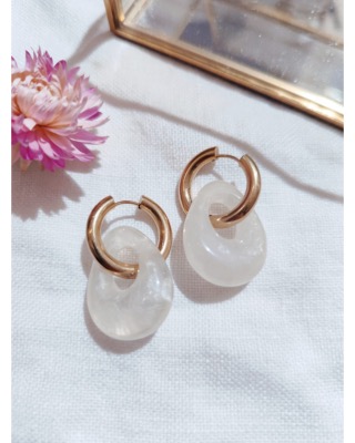Boucles d’oreilles Léa (blanc)