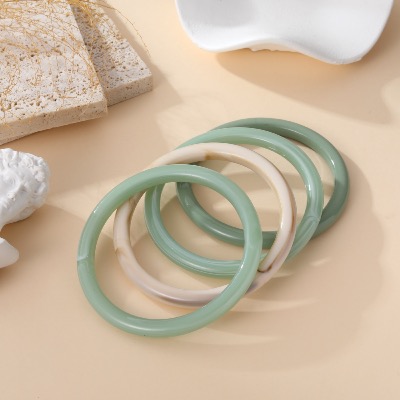 Bracelets joncs Giulia (vert amande)