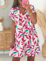 Robe combi Bassillia (rose)